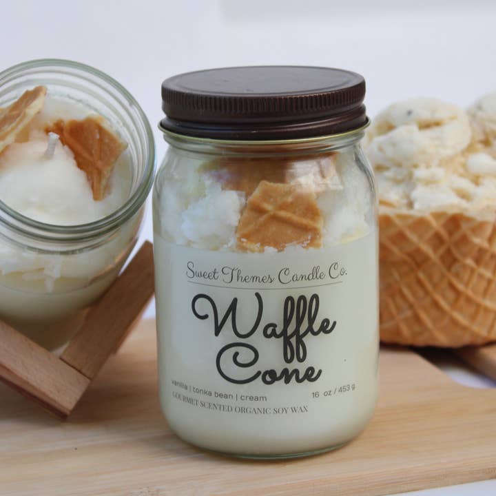 Sweet Themes Candle Co. - Vente Bougie en bocal - Cône gaufré6