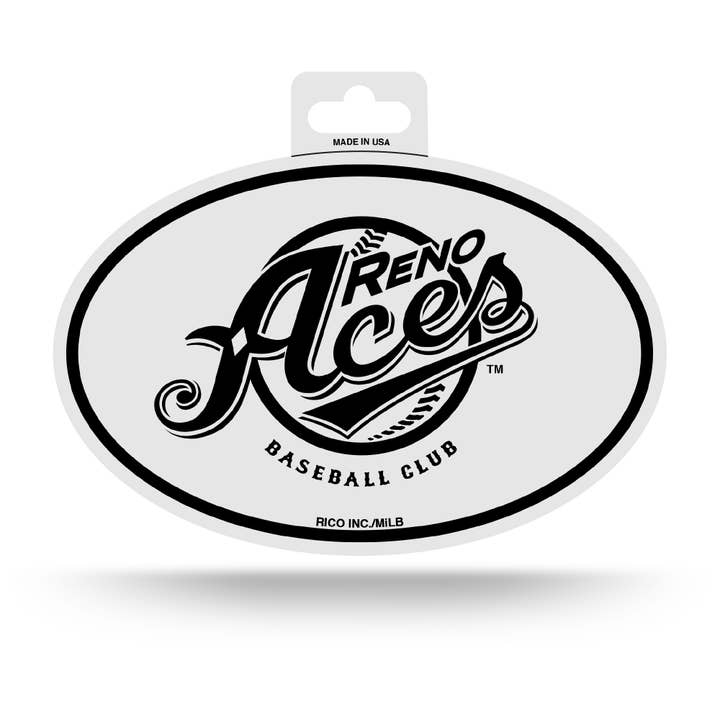 MiLB Baseball Reno Aces Black and White Oval Sticker and other Purchase Wholesale acessorios em aco inox. Free Returns & Net 60 Terms on Faire trending on Faire.