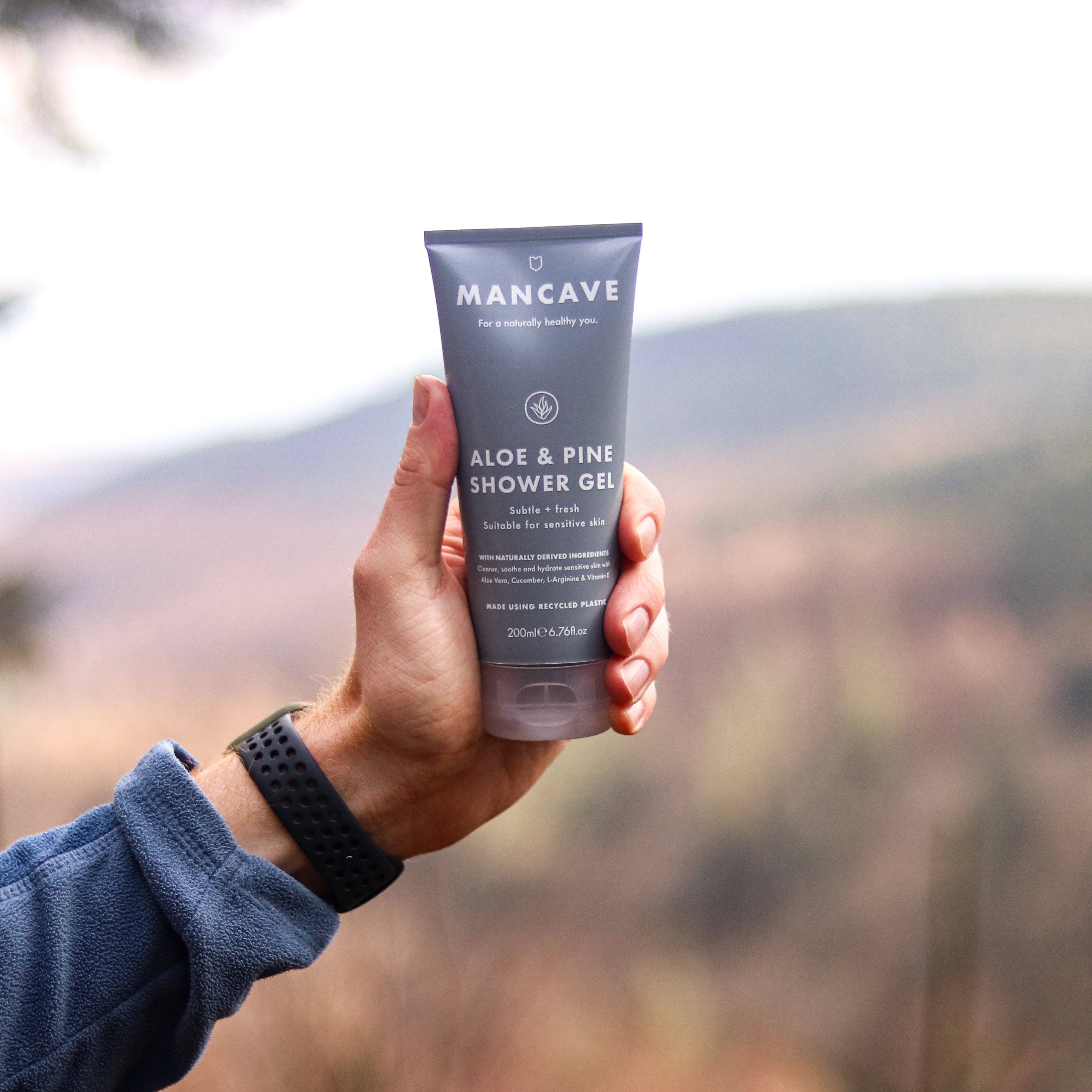 ManCave – wholesale Body cream/lotion – Mens Shower Gel | 200ml | Aloe & Pine | Sensitive Shower Care | Gift for him2