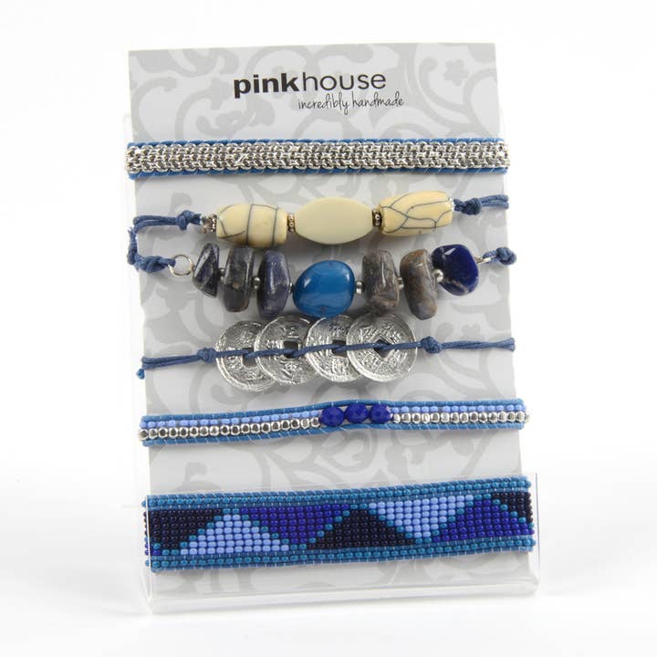 Isamar Pull Bracelet - 6/Card for wholesale by Pink House Imports