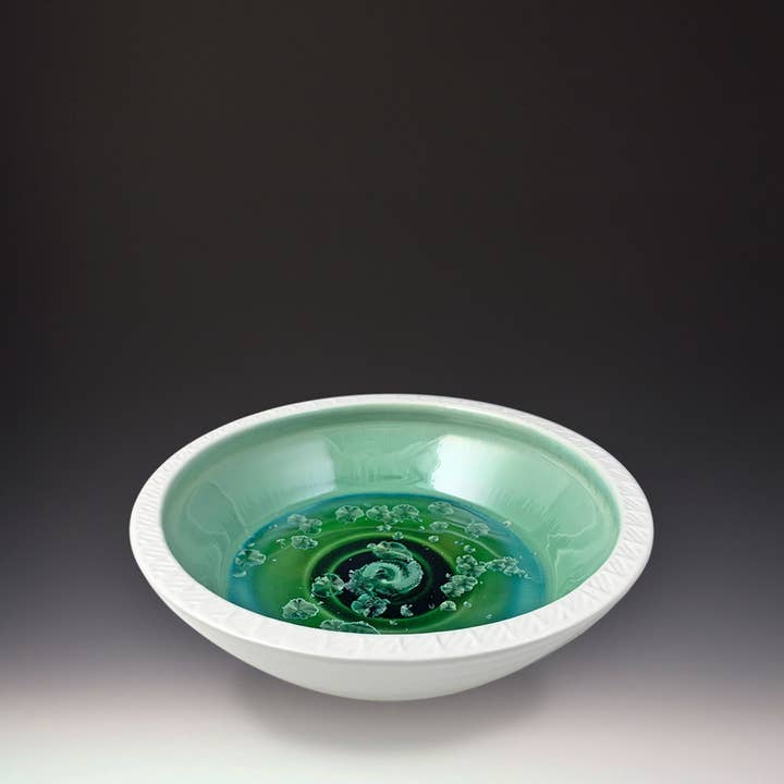 Small Tex Platter Patina White for wholesale by Indikoi