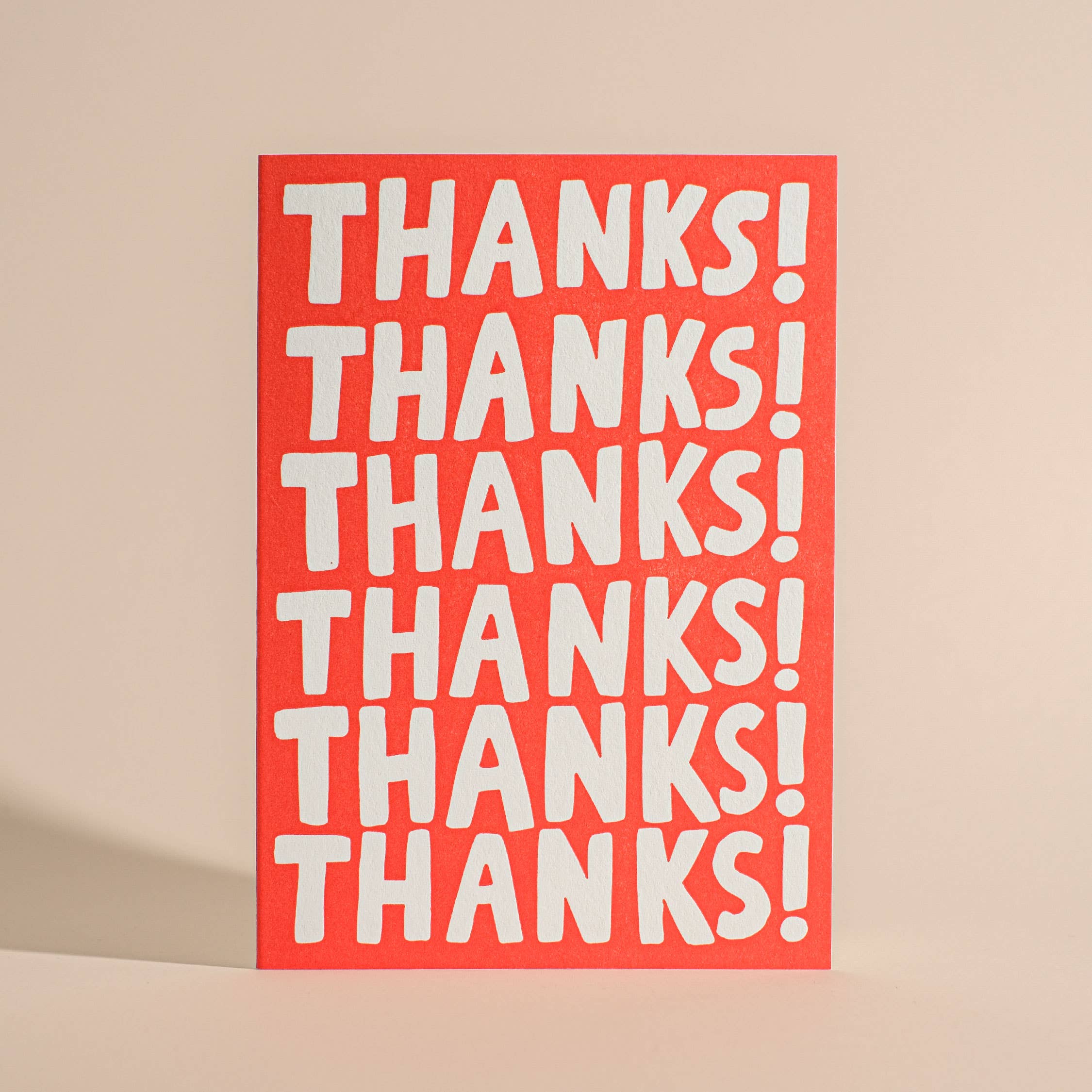 Half Pint Studio - Wholesale Thank You Card - Thanks! Thanks! Thanks! Letterpress Greeting Card