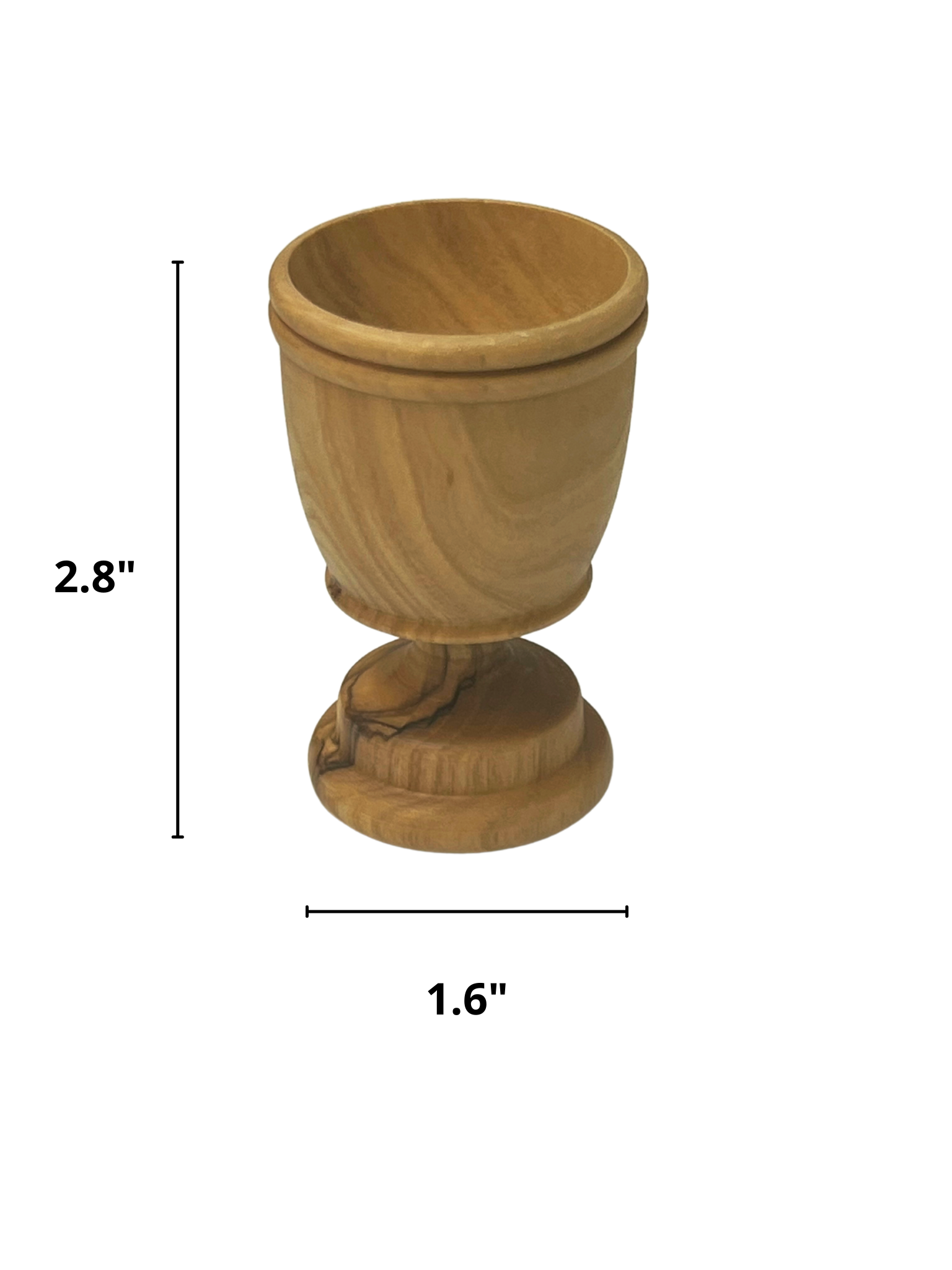 3 Arches USA - Wholesale Drinkglas/beker - Olijfhouten communiebekers 2,8" hoogte-set van 6 stuks3