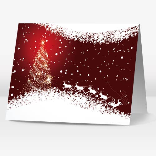 Santa's Sleigh - Red for wholesale by Kortspecialisten