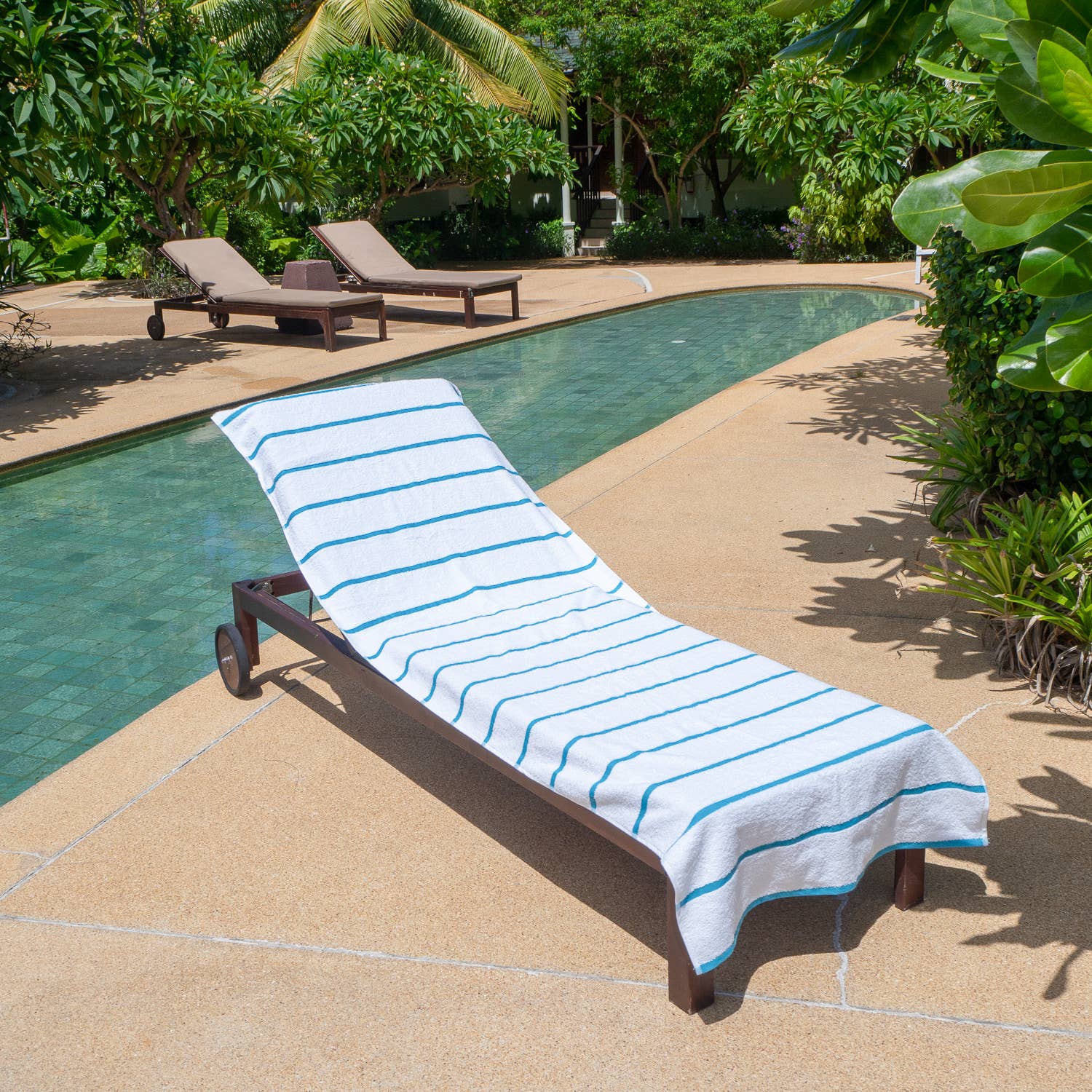 Arkwright Home - Wholesale Beach Towel - 2 Pack of Chaise Lounge Chair Towels, Fitted Pocket33