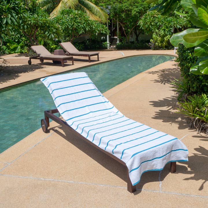 Arkwright Home - Wholesale Beach Towel - 2 Pack of Chaise Lounge Chair Towels, Fitted Pocket33