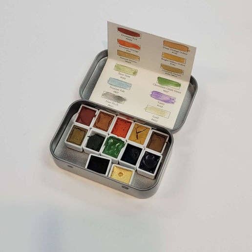 Push/Pull - Vente Peintures aquarelles - Fournitures de poussée/traction - Ensemble classique de 12 aquarelles en godets0