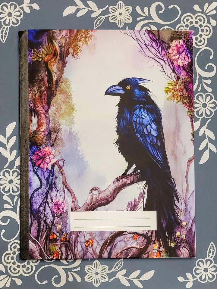 Raven 1, Covered Notebook for wholesale by Mrs. B's Stationery & Gift Shop
