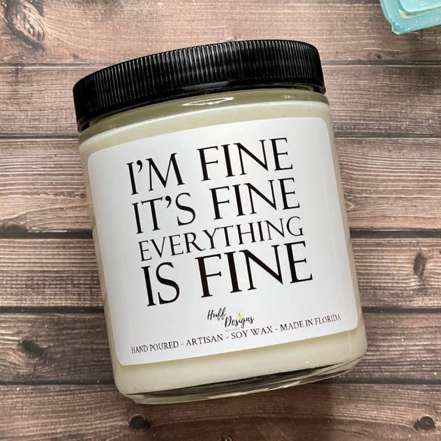 Vela aromática de regalo para tu mejor amiga, todo está bien para venta al por mayor de Huff Designs Candle Co