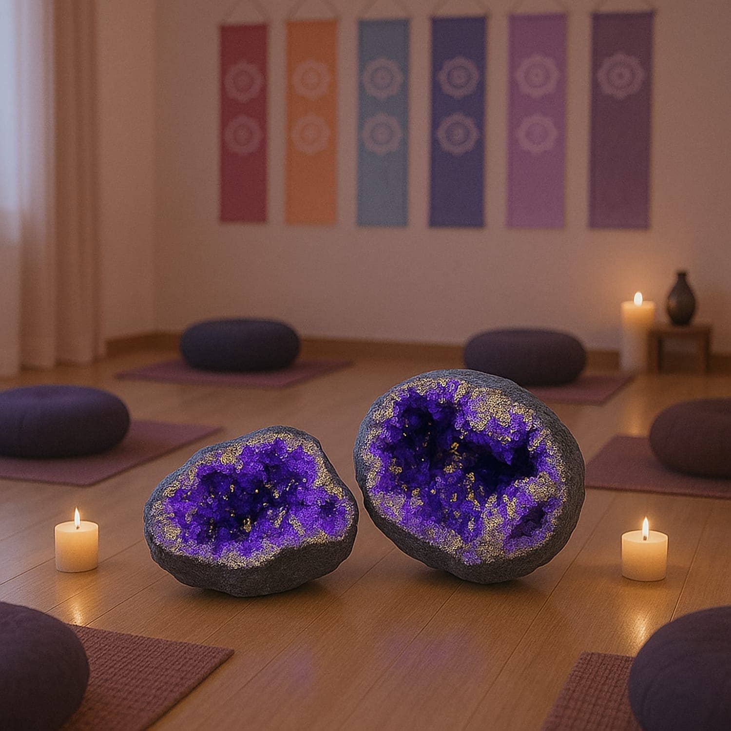 Etnico del Mondo - Wholesale Spiritual Stone/Crystal - Natural Purple Geode Decorative Crystal Collection0