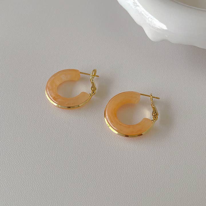 Dipped Shop - Wholesale Hoop Earrings - Candy Color Metal Hoop Earrings DPJE1822