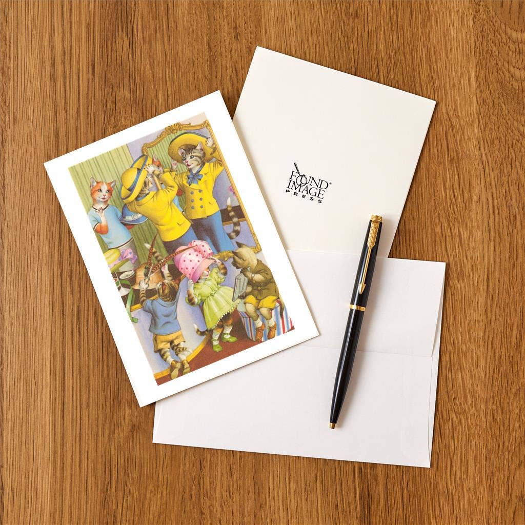 Found Image Press - Wholesale Stationery/Notecard Set - Greeting Card KC-301 Fun at the Milleners1