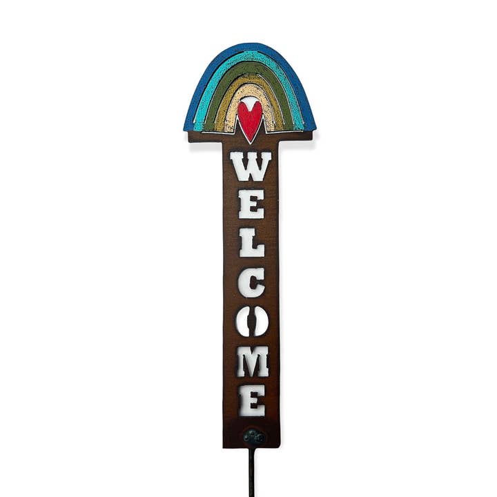 Whimsies - Wholesale Garden/Lawn Stake - Rainbow plant stake heart Valentines pride gift garden eco