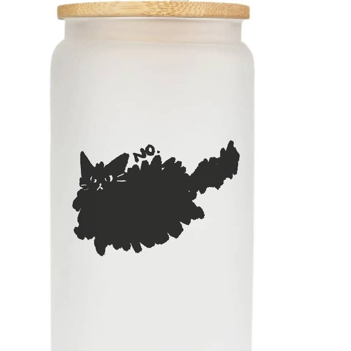 No Cat Glass Can for wholesale by Ashley Frye Studio