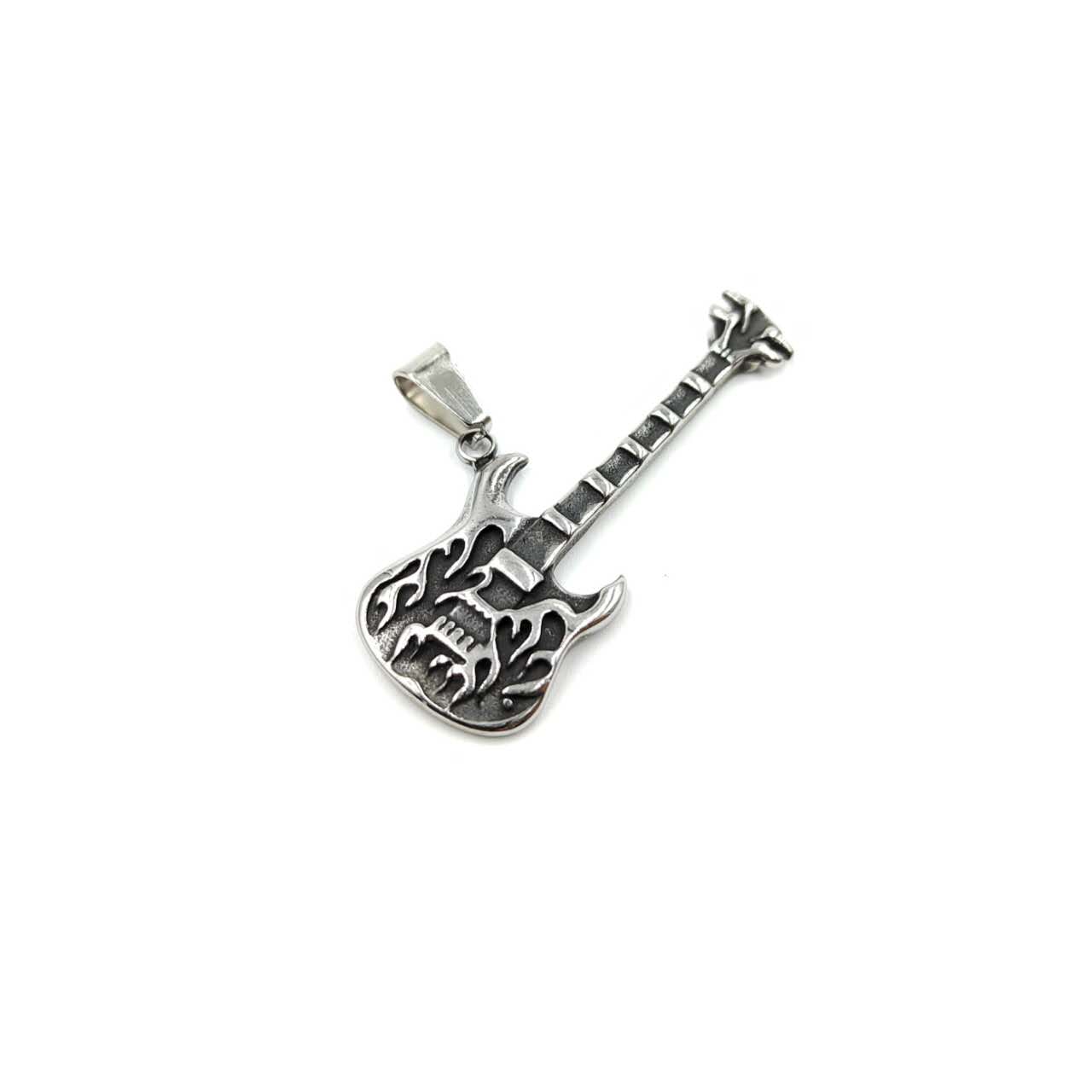 Silver Guitar pendant for wholesale on Faire0
