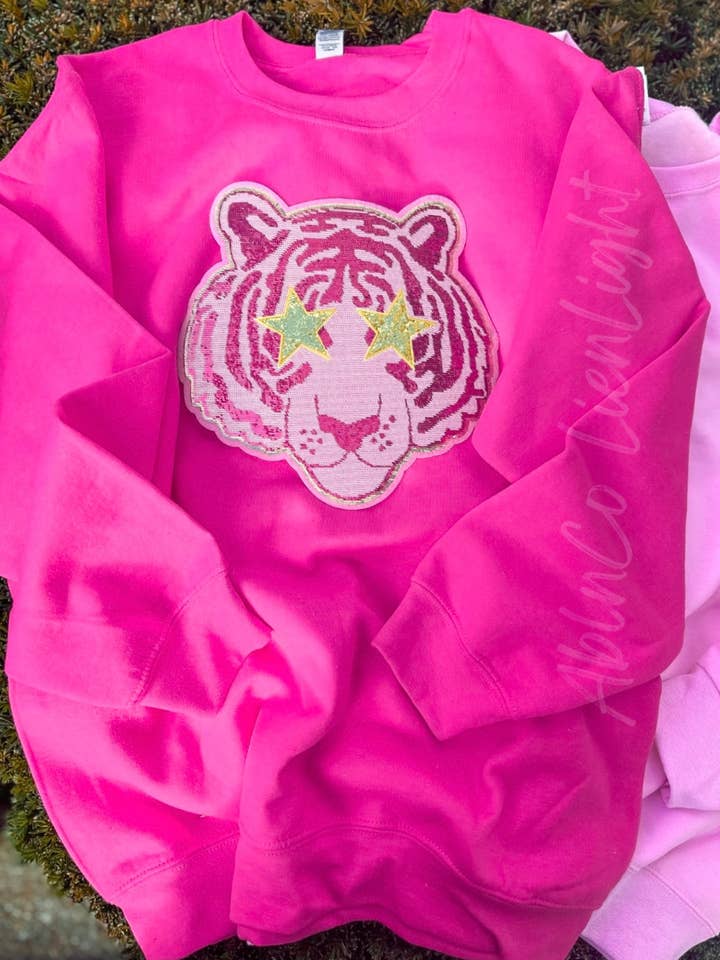 Sequin Tiger Patch Sweatshirt Sequin Tiger Patch Sweatshirt