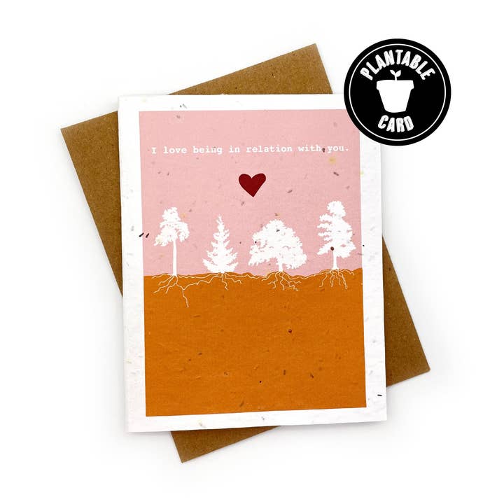 I Love Being In Relation With You Card, Valentine's Day Card for wholesale by Cato & Company