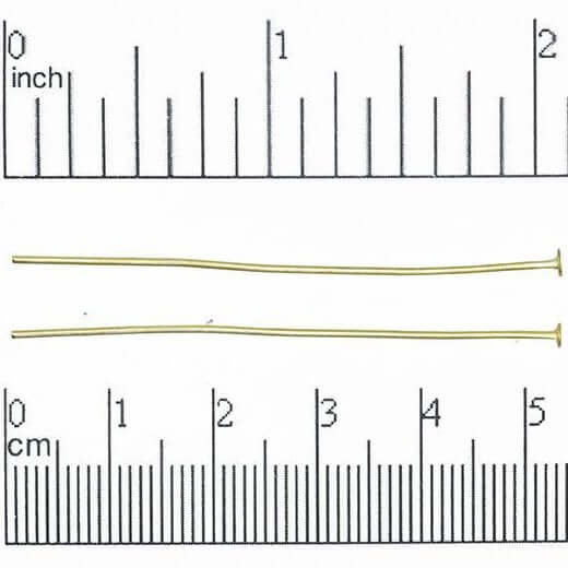 Continental Beads – wholesale Craft supplies – 2 Inch Head Pin - 20 Gauge Wire available in Multiple Colors sold Individually - H/P28