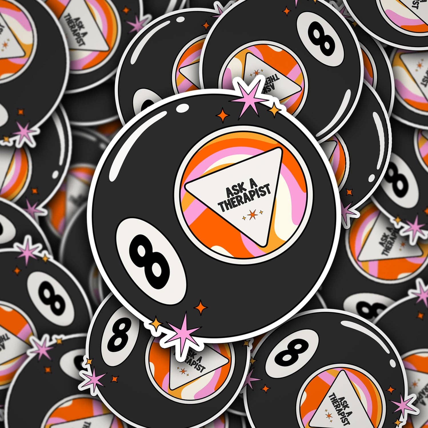 Sonny Rising - Wholesale Sticker - Vinyl Decal Magic 8 Ball Ask A Therapist