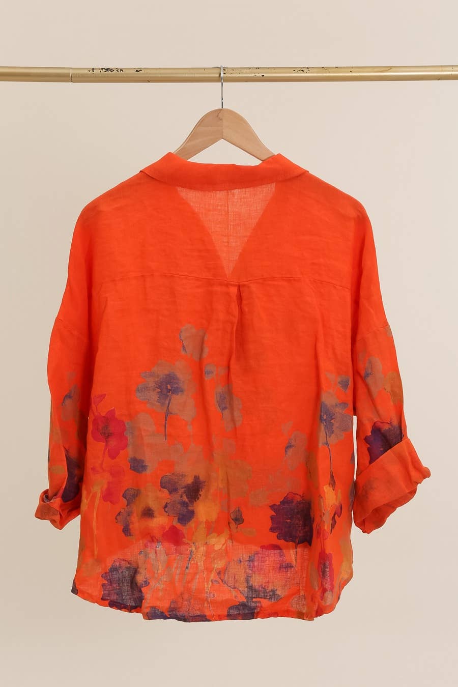 la maison des fibres naturelles – wholesale College/Baseball Jacket - Women’s – Floral print blouse 20984 100% linen29