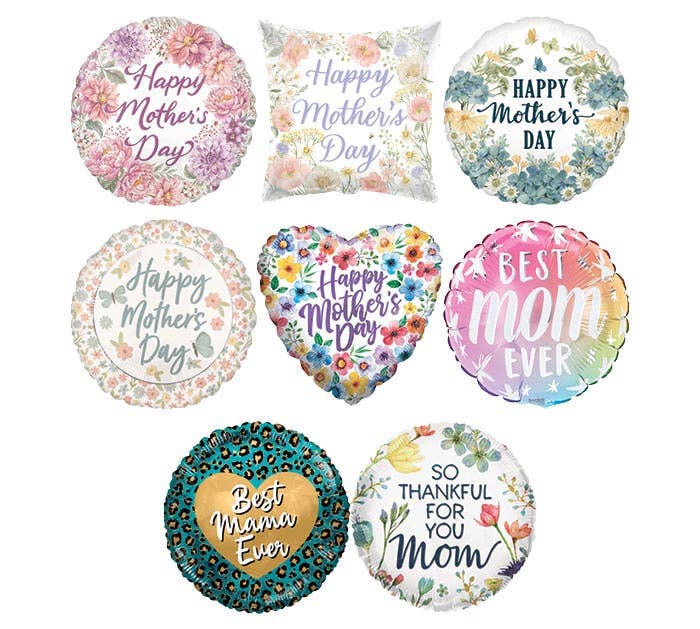 Sumptuous Gifts - Vendita all'ingrosso A palloncino - Assortimento Festa della Mamma da 9" ad Aria Gonfiata