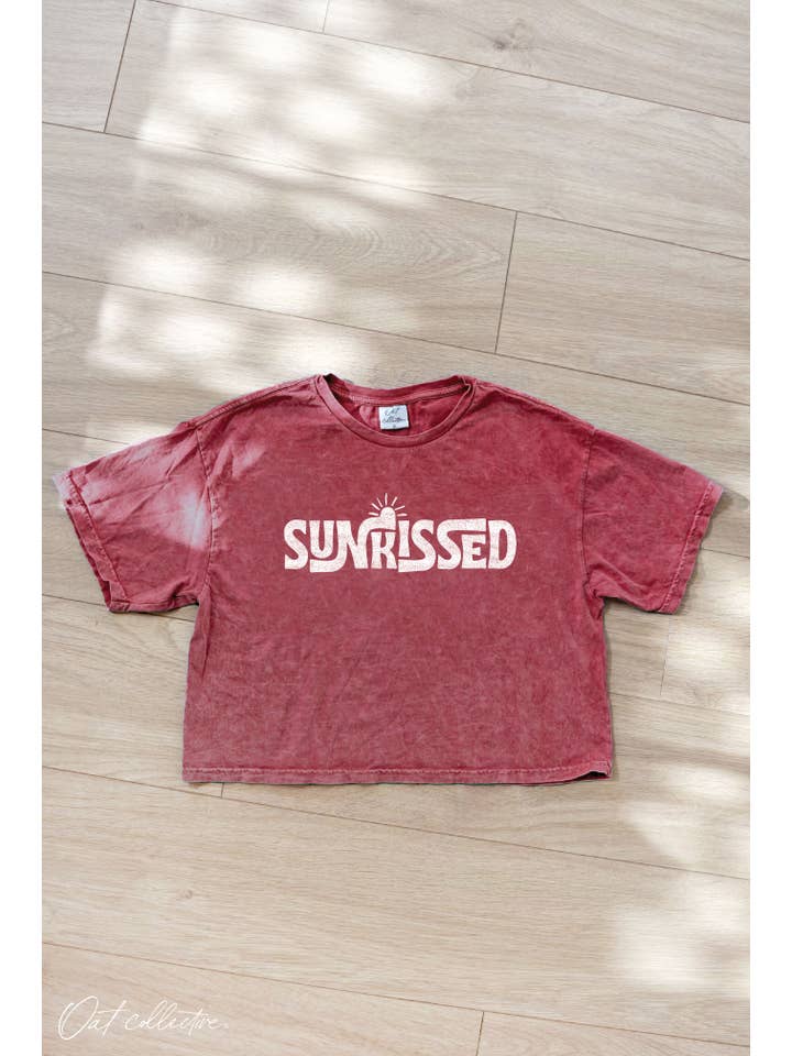 OAT COLLECTIVE - Wholesale Screen Printed T-Shirt - Women's - SUNKISSED Cropped Mineral Graphic Top5