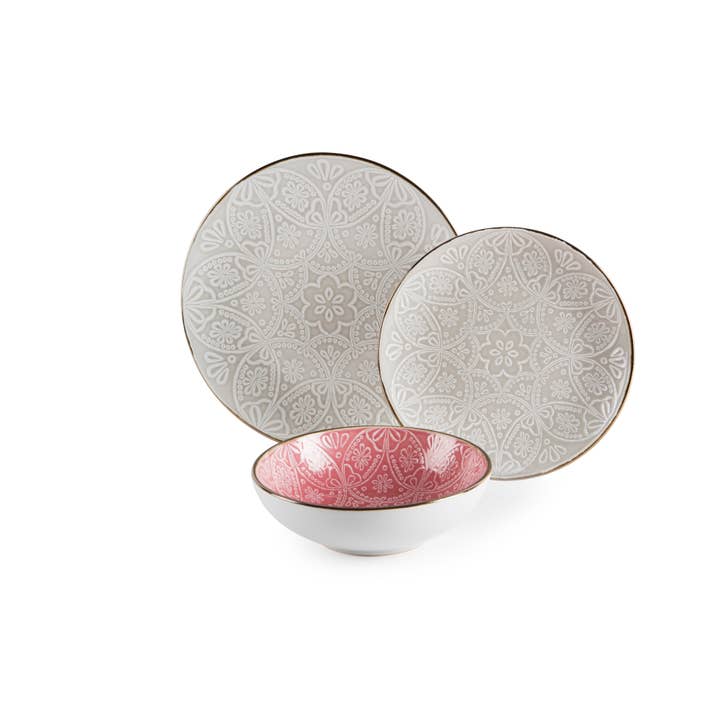 18-Piece Dinnerware Set Versailles Gray for wholesale by Bergamaschi & Vimercati S.p.a.