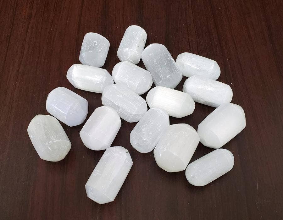GREENROOTS USA LLC - Wholesale Spiritual Stone/Crystal - Selenite Tumbled Stone 1 lb0