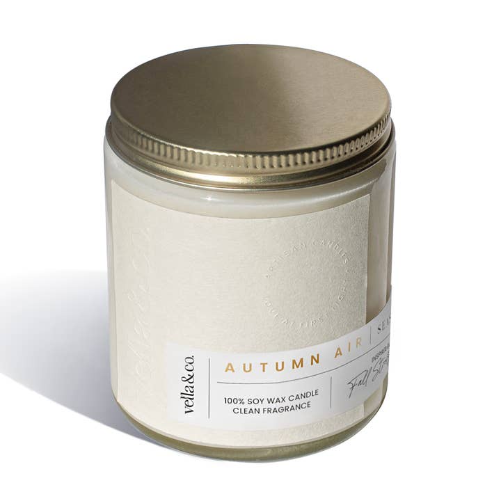 Höstluft – 8oz Höst Sojaljus, Klar Burk för wholesale av Vella & Co. by Vellabox