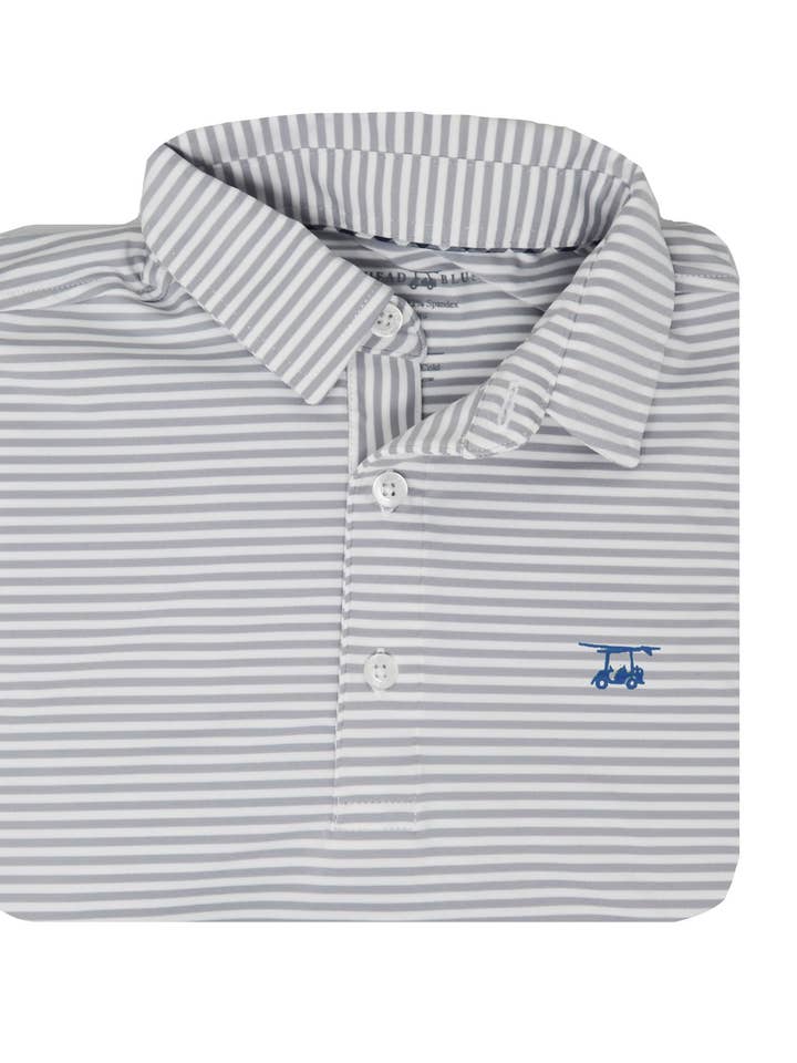 Albatross Polo - Monument Grey/White for wholesale by Bald Head Blues