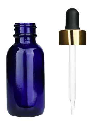 Best Bottles - Wholesale Essential Oil Holder - Boston Round Blue Bottle - 30ml (Multiple Dropper Colors)8