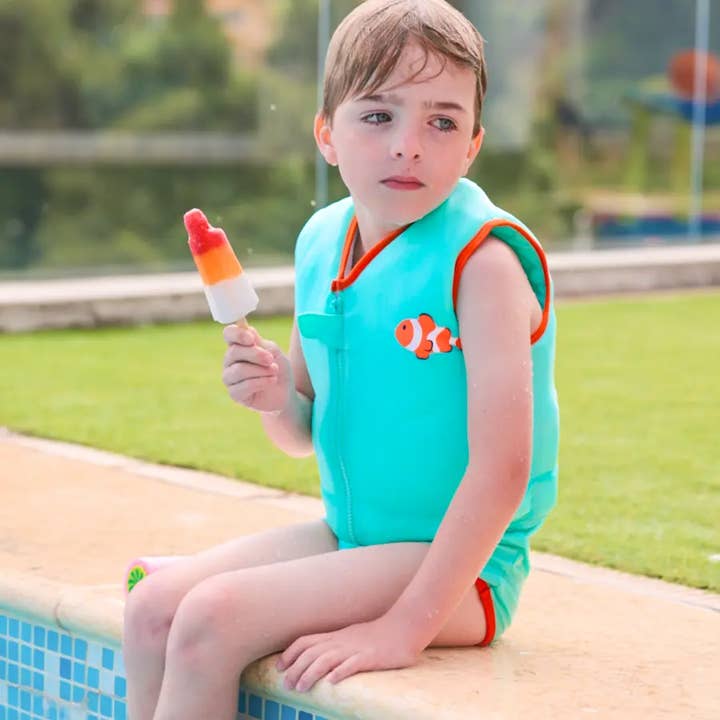 Plouf Safety Concept - Wholesale One Piece Swimsuit - Kids - Boy's Floating Swimsuit Fish: Safety & Awakening2