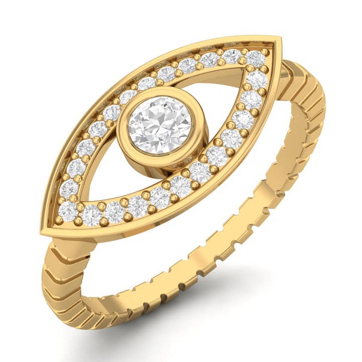 1.00 Ctw Round Moissanite Diamond 925 Sterling Silver Ring for wholesale by Star Joya