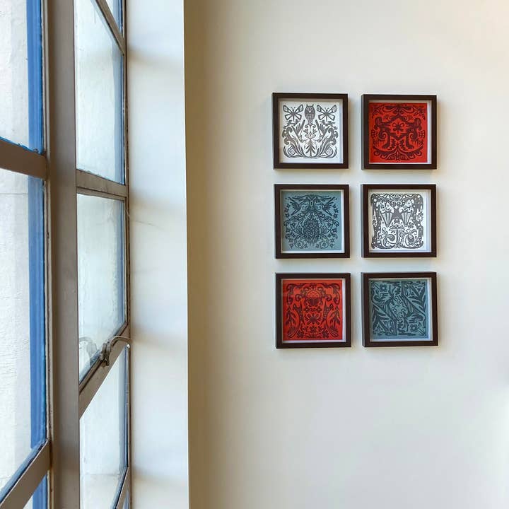 Morning Paper dot Design - Wholesale Art Print - Chipmunk silkscreen print1