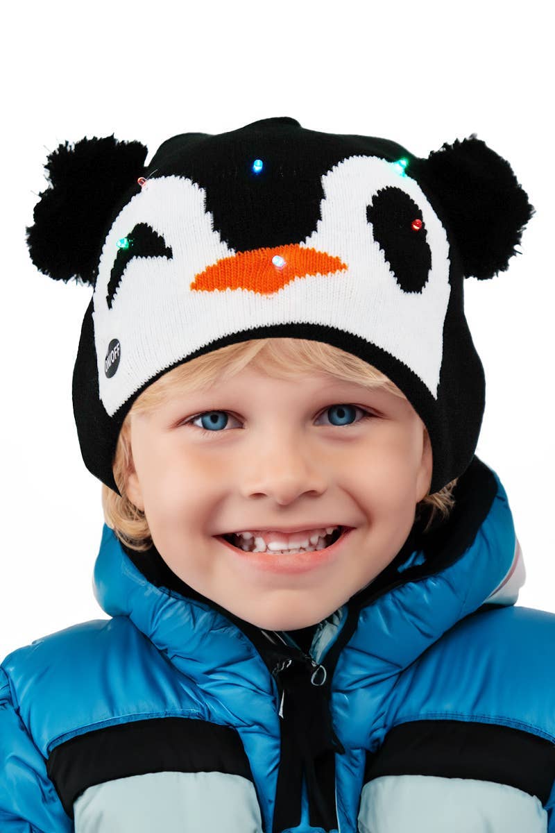 ASSORTED Little Boys Animal Pals Led Light-up Short Beanie for wholesale on Faire2