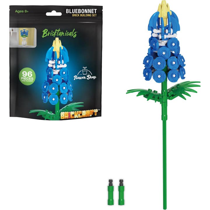 Bricktanicals Bluebonnet Flower Brick Building Set for wholesale by Brickcraft