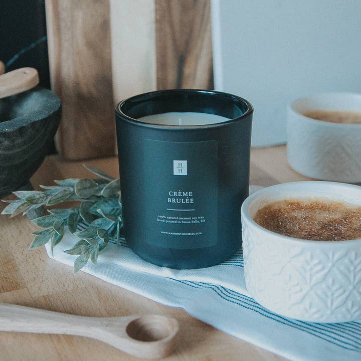 Crème brûlée - Bougie de soja à la noix de coco pour la vente par Harmony House
