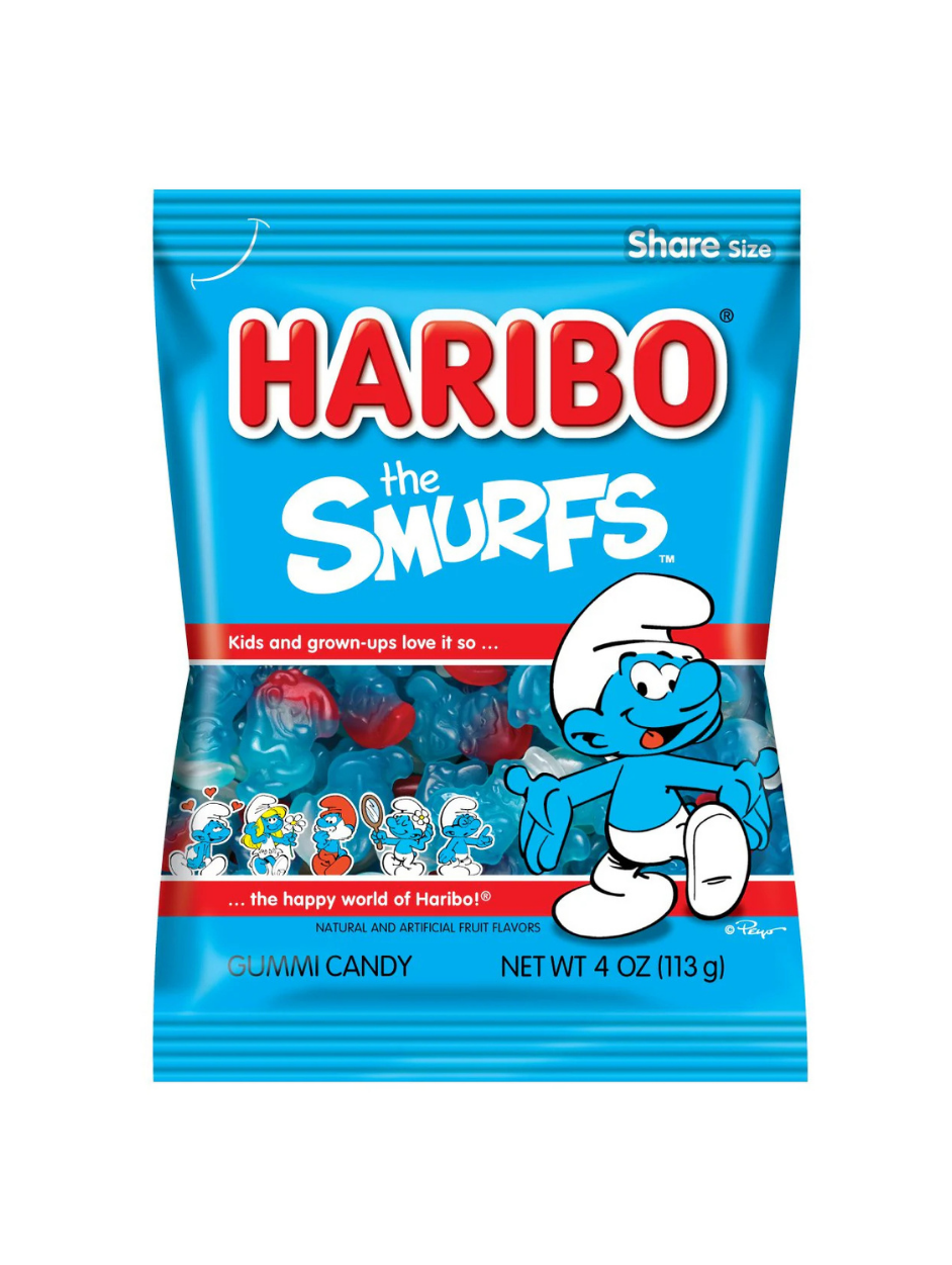 Snacky Candy - Wholesale Gummy - Haribo Share Size Smurfs 5 oz 12 packs0