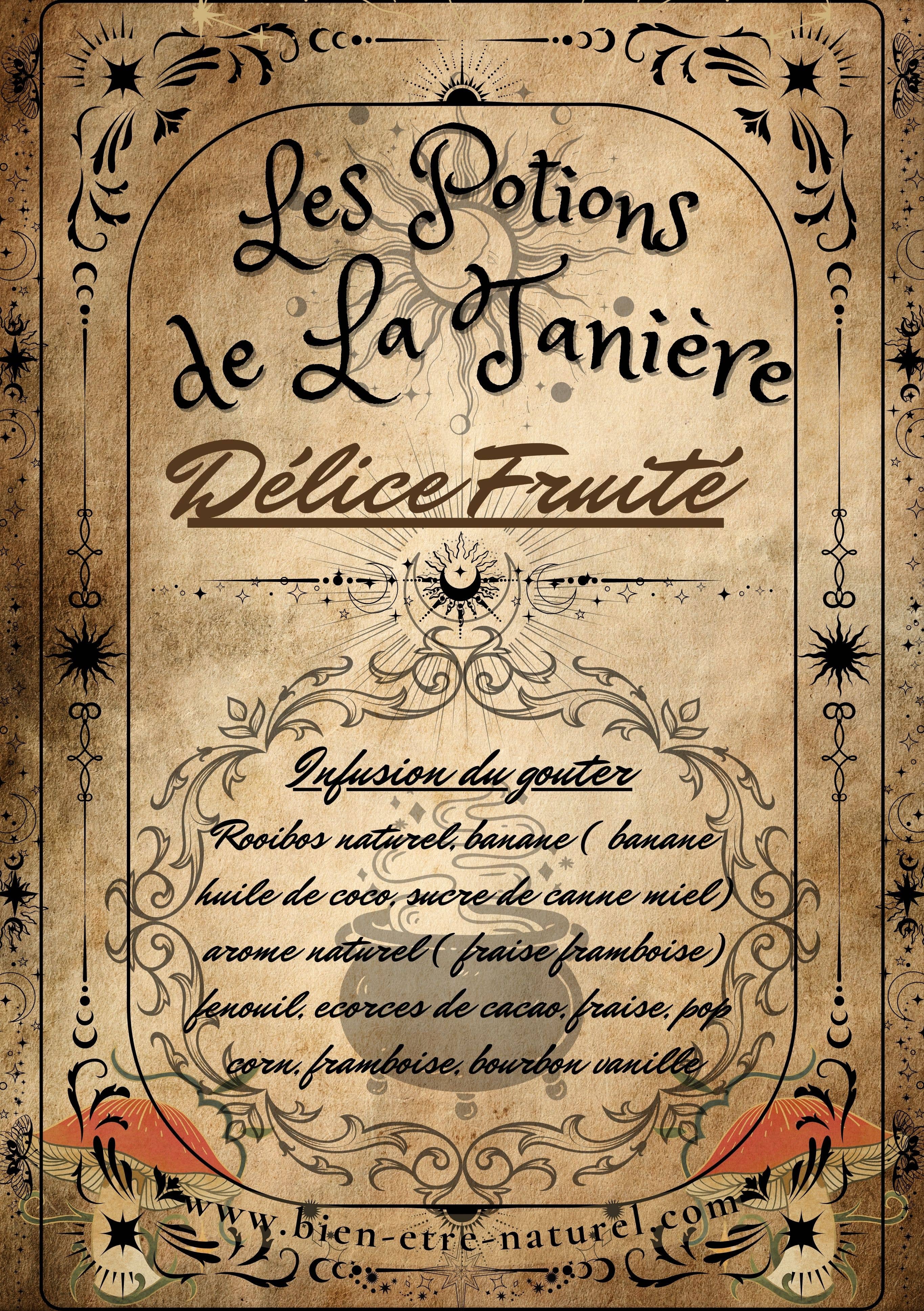 Desarwen - Wholesale Health/Detox Tea - Roiboos Witchy Infusion Potion of the Lair Fruity Delight 0