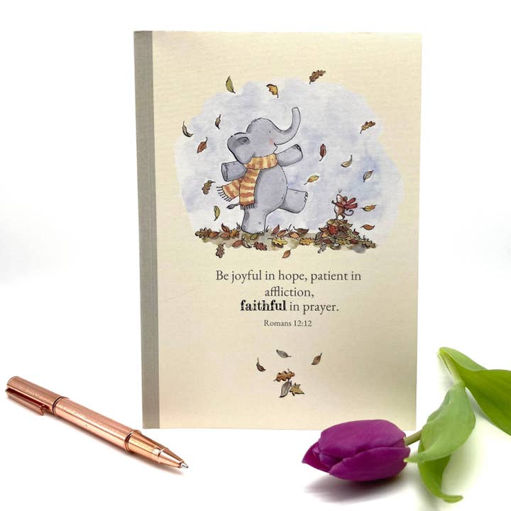 A5 Faithful Elephant Notebook for wholesale by Forget-me-not Christian Cards