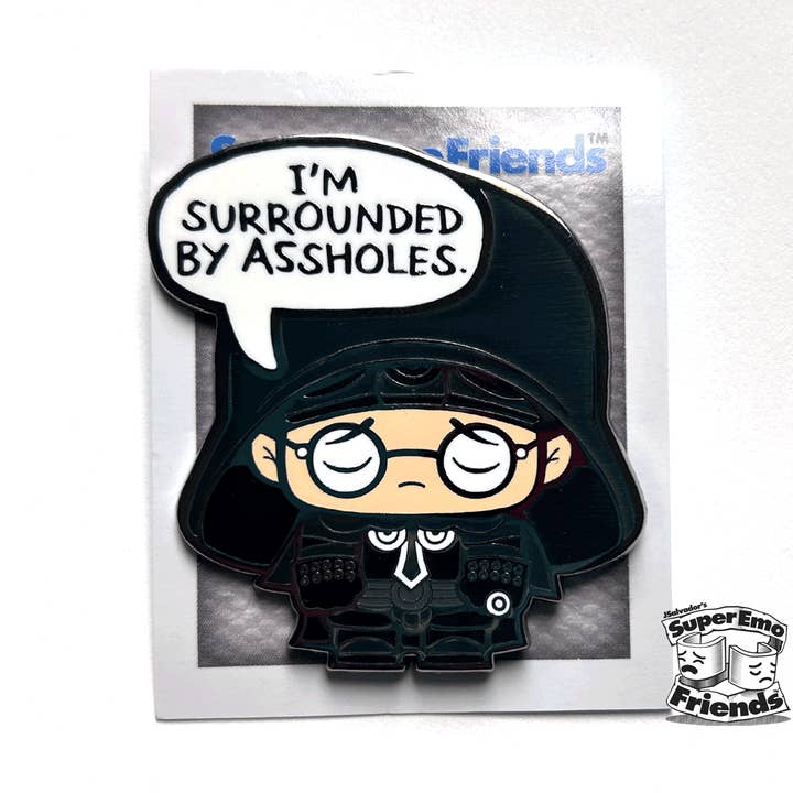 SuperEmoHelmy Enamel Pin for wholesale by SuperEmoFriends