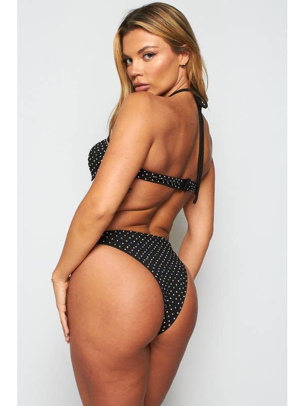 BANJUL - Wholesale Two Piece Swimsuit - Women's - BCCTRS71163 2Pcs Rhinestone Bikini Set - Sale2