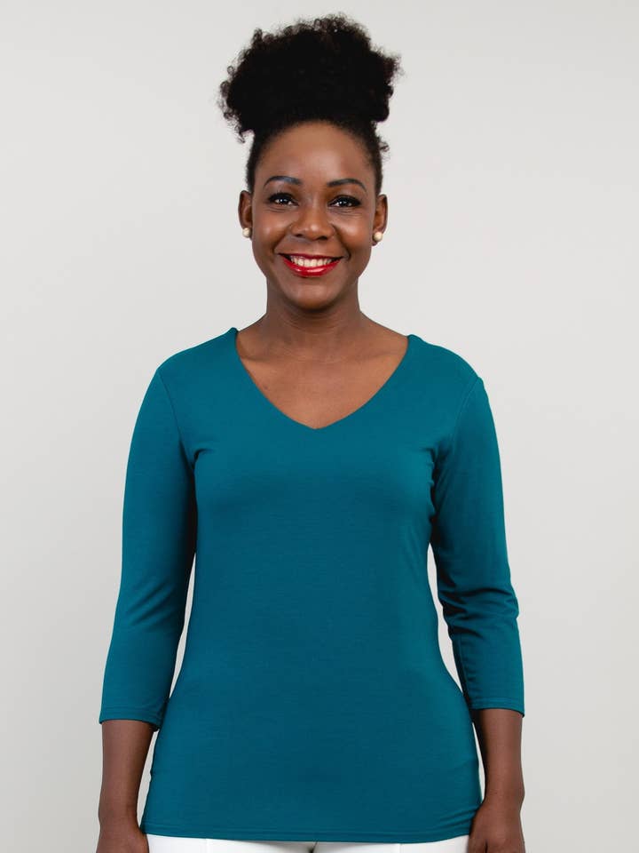 Mia Top, krikand, bambus for engroshandel hos Blue Sky Clothing Co LLC