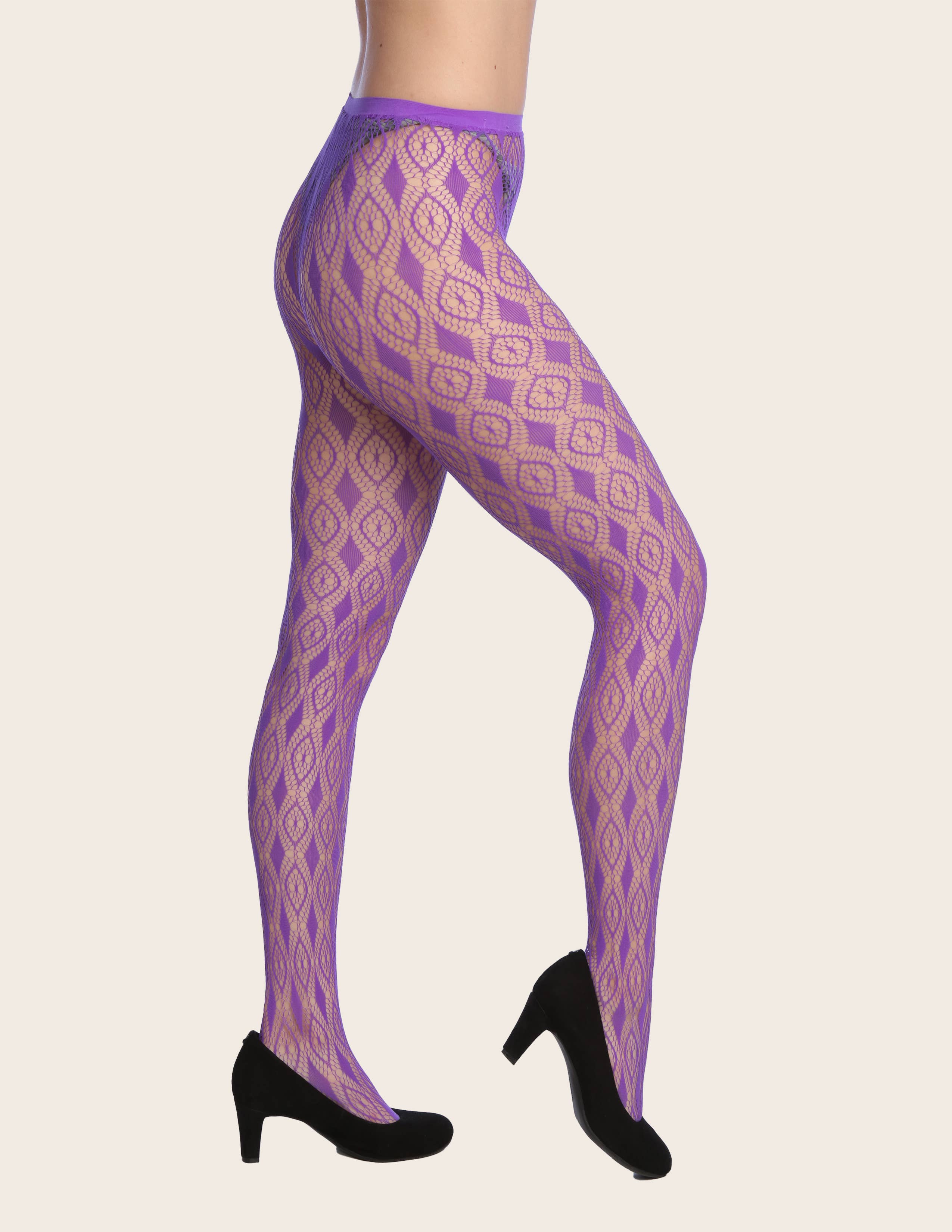 Isadora, Tipi toe, & James Fiallo - Wholesale Tights - Women's - Women Isadora Neon Patterned Fishnet Sexy Fashion Tights3