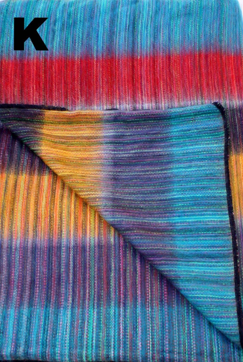 Choice Alpaca Products – wholesale Filtar – Alpacka Bed Filt - Randig32