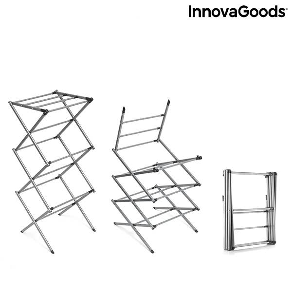 InnovaGoods - Wholesale Clothes Hangers - Foldable and Extendable Metal Clothes Rack with 3 Alt 11 Bars1