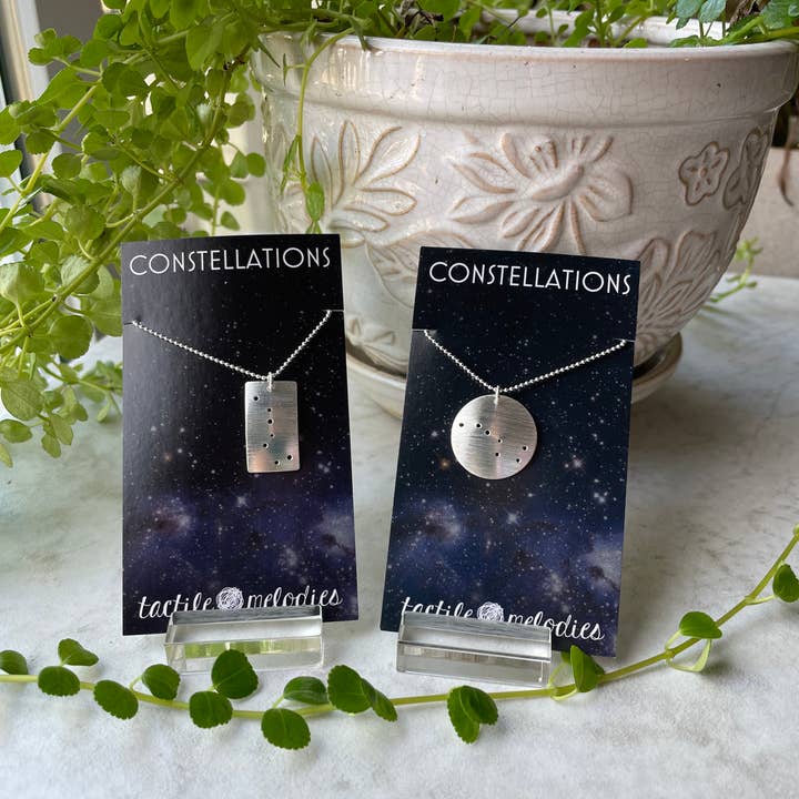 Tactile Melodies - Wholesale Pendant/Charm Necklace - Orion's Belt Constellation Sterling Silver Necklace