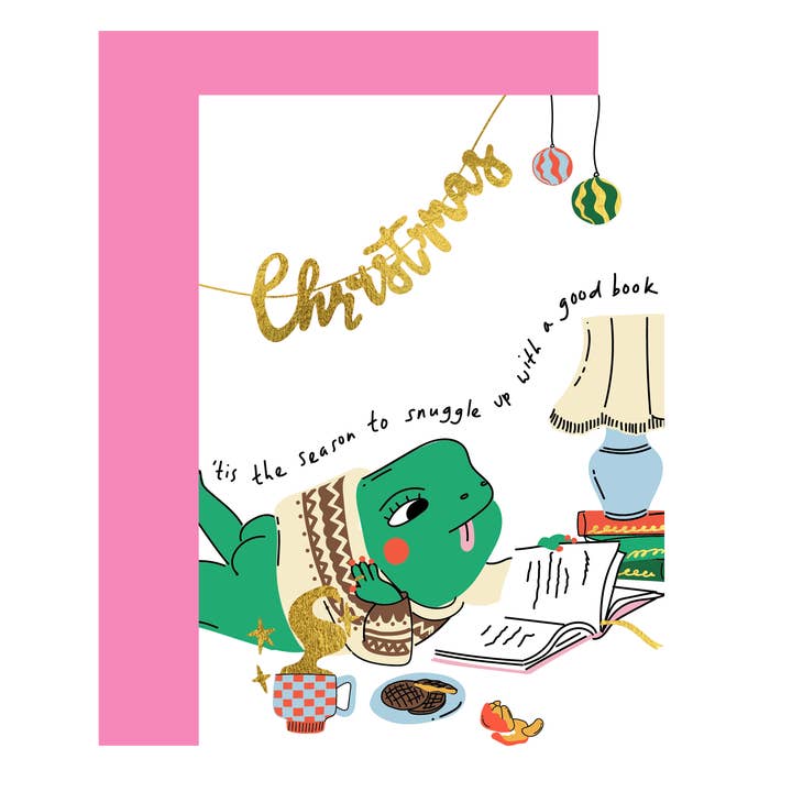 Christmas card 2025 - 'tis the season to snuggle up for wholesale by Eat the Moon | Greeting cards and stationery