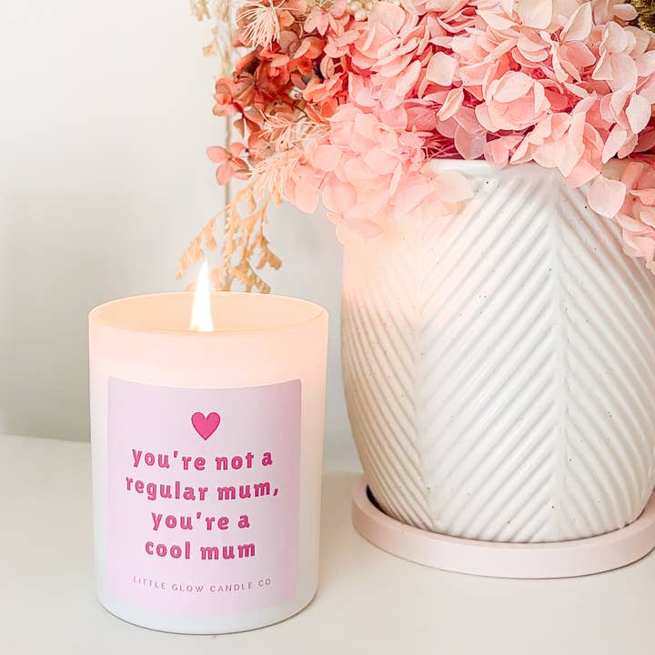 Little Glow Candle Co. - Wholesale Jar/filled candle - 'Not a regular Mum' Mother's Day Gift Candle0