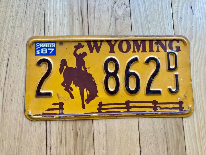 1987 Wyoming kentekenplaat voor wholesale door RusticPlates